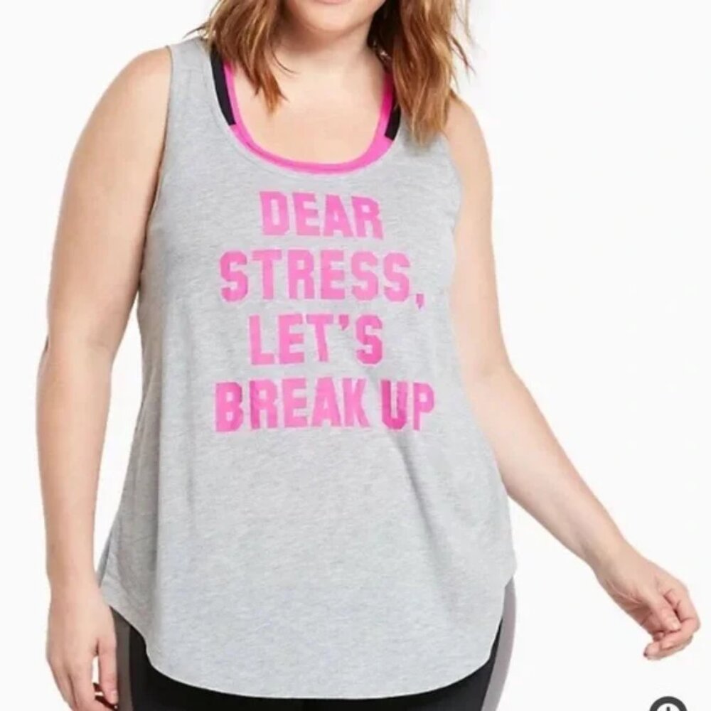 Torrid Dear Stress Active Tank Top 3x 3 22 24